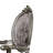 Of Two Silver & Antique Platinum Arm Seats - Generous Cushions, Stylish Line 2 Chairs In Comfy Upholstery,