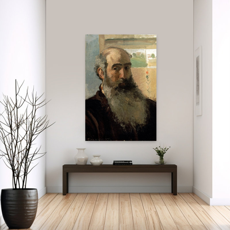 Autoportrait, 1873, impression d'art abstrait contemporain, style impressionniste., H 60 po x l 40 po
