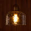 Luminaire suspendu en verre 1 lumière Farmhouse