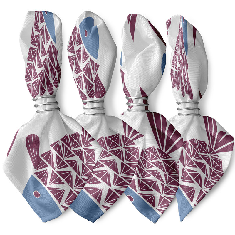Ensemble de serviettes 4 pièces Grand Ridge, L 18 po x L 18 po, Mauve