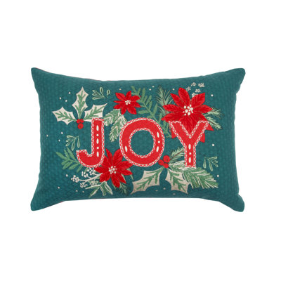 Coussin lombaire de Noël Joy Holly Berry