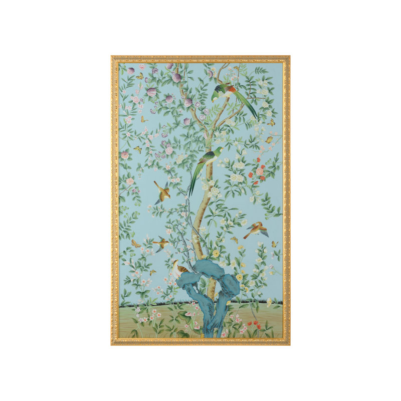 Philadelphia Panel-Green Birds Print
