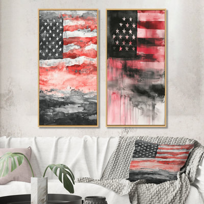 «Patriot Us Flag Memories I», art mural 2 panneaux