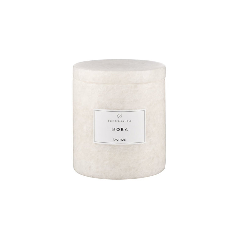 Bougie parfumée FRABLI avec récipient en marbre - petit - parfum Mora, 5,3 oz