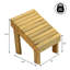 Repose-pieds en bois d'acacia massif de 11,8 po Saru pour pieds de rasage, tabouret de spa incliné résistant à l'eau pour douche intérieure, teck clair-54487678