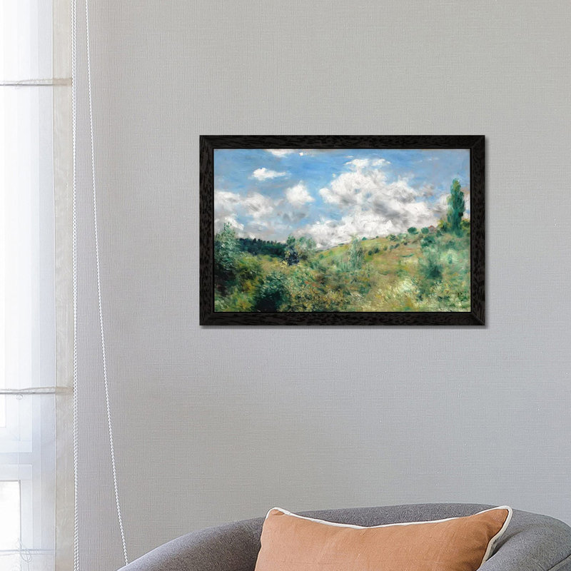 The Gust Of Wind, C.1872 by Pierre-Auguste Renoir - Painting on Canvas, 66.04 cm H x 45.72 cm W, Black Framed