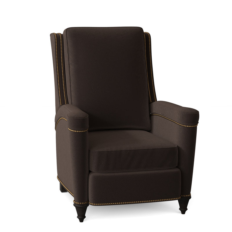Mayes Recliner, Corinthian Cherry Genuine Leather, Cobblestone, French Natural