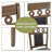 2-Piece Farmhouse Dining Chairs Set, Modern Fabric Side Chair with Solid Wood Legs