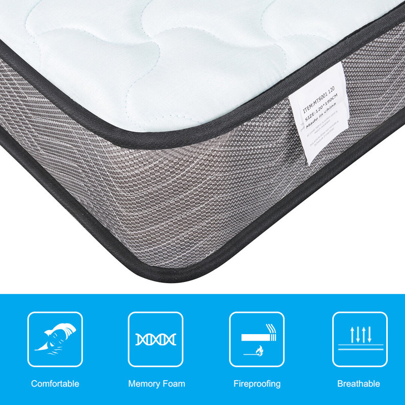 Mattresses LUNO FASHION LIMITED Spring Memory Foam Mattress with 18CM Thickness, Single (3')