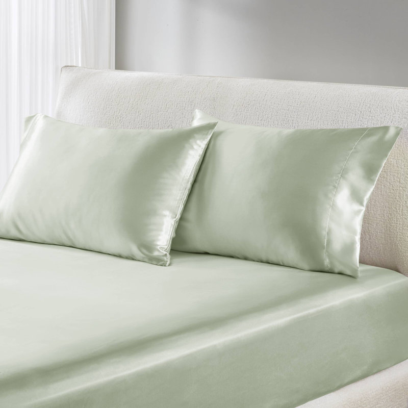 Satin Luxury Sheet Set, California King Sheet Set, Sage