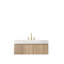 Meuble-lavabo flottant en chêne blanc 48 po à 3 trous blanc Carrara-1900773736-1900773737-1900773742