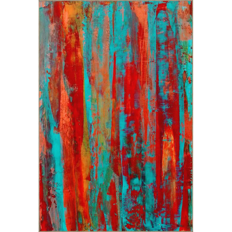 Tapis à motif décoratif moderne lavable à la machine, Sous-tapis carré 3 pi 3 po inclus
