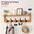 Mekhiya Bracket Shelf with 5 Hooks for Living Room, Hallway, Foyer Decor-1352471085