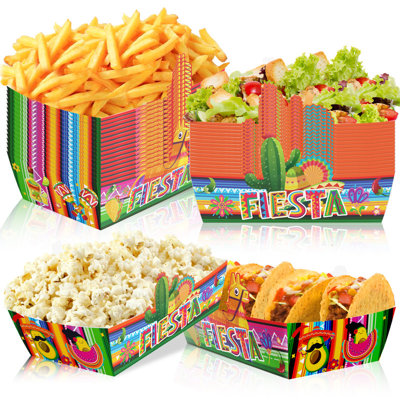 36Pcs Mexican fiesta Party Decorations, 36pcs Mexican fiesta Serving Trays