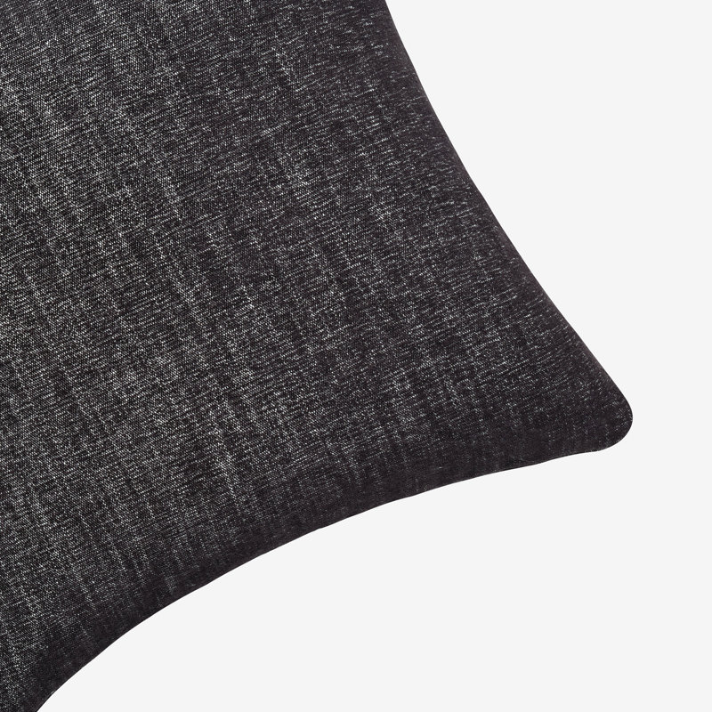 Aherine Square Throw Pillow Cover, Black