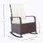 Fauteuil inclinable et berçant en rotin d'extérieur-546300049-546300050