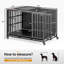 Mobilier de caisse robuste pour chien de 49 po, cage en bois pour chien de grande et moyenne taille, chenil d'intérieur avec plateau amovible, table de bout décorative pour animal de compagnie