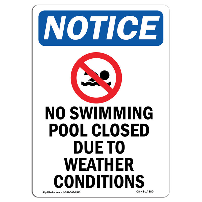 Aucun signe de piscine fermée