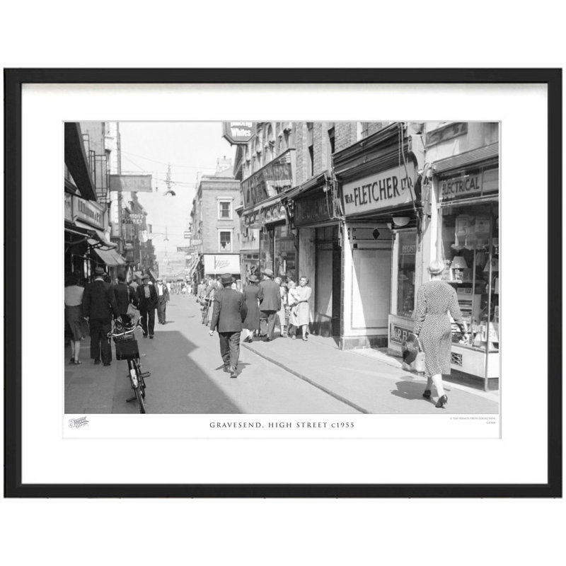 Gravesend, High Street C1955 - Single Picture Frame Print, 45cm H x 60cm W x 2.3cm D