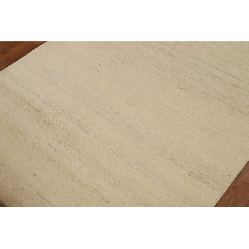 Solid Gabbeh Modern Accent Rug 4x6
