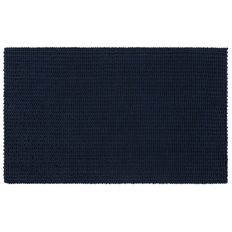 Tapis pour salle de bain Wagnon, L 17 po x L 24 po, Indigo
