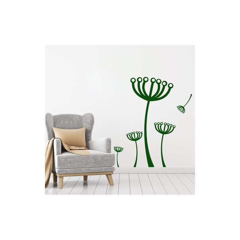 Dandelion Wall Sticker, 58cm H x 50cm W x 0.2cm D