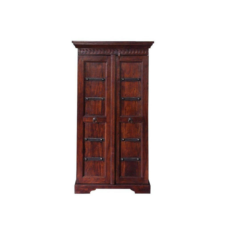 Oxford 2 Door Solid Wood Wardrobe, Nougat