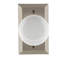 Studio Plate with White Porcelain Door Knob-1248458450-1244069291