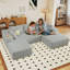 Canapé modulaire Cloud avec 1 repose-pieds, canapé modulaire moderne avec siège profond, canapé-lit en U confortable pour les appartements de salon et de chambre à coucher, aucun assemblage requis-1210731563