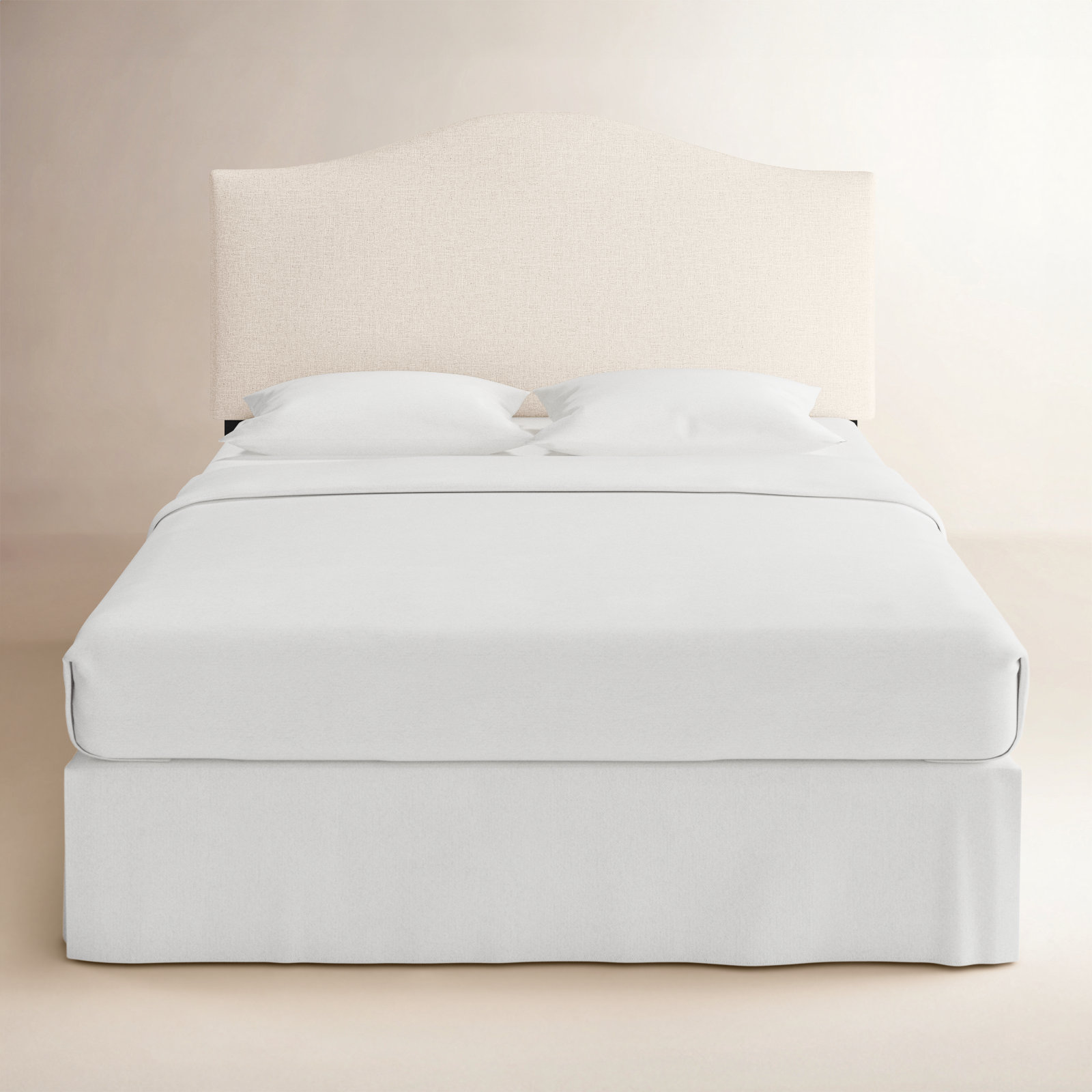 Hermosa Upholstered Panel Headboard, Queen, Classic Talc Linen