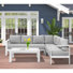 Brandtley 5-6 Person Aluminum Sectional Seating Group with Cushions