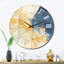 Horloge murale minimaliste bleu et or II-93381815