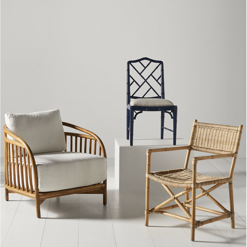 Nata Cross Back Side Chair, Blue