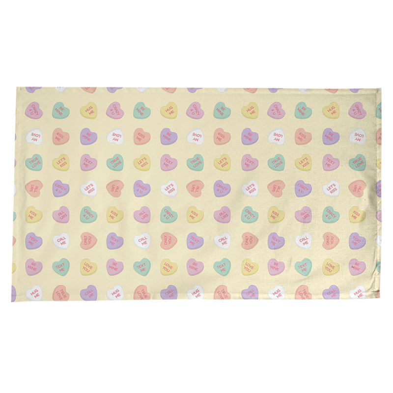 Festive Hol Tablecloth, 102" L x 58" W, Yellow/Purple/Green