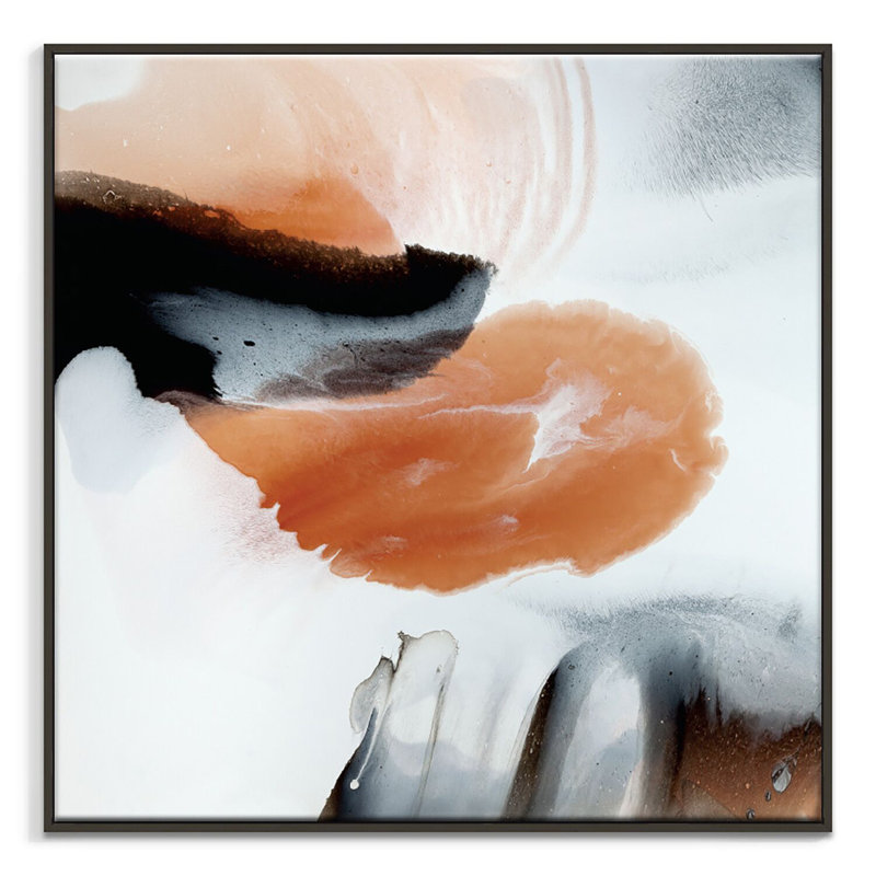 Flow 48 by Chalie MacRae - Print on Canvas, 61cm H x 61cm W, Black 