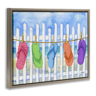 Flip Flop Clothesline Floating Frame, design by Paul Brent