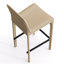 Tabouret de bar H 26 po entièrement assemblé, tabouret de bar rembourré en cuir Saddle avec siège rembourré, tabouret de bar à hauteur de comptoir avec repose-pieds à structure métallique pour comptoir de bar pour îlot de cuisine, kaki-2110765624-2110896978