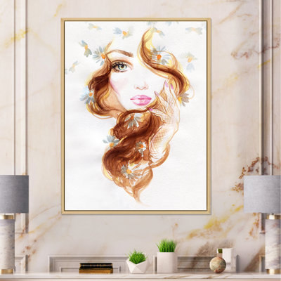 «Colorful Fashionista Woman Portrait V», reproduction d'art sur toile Glam