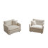 Modern Comfy Modular Loveseat 2-seat Couch Deep Seat Sofa Set For Living Room