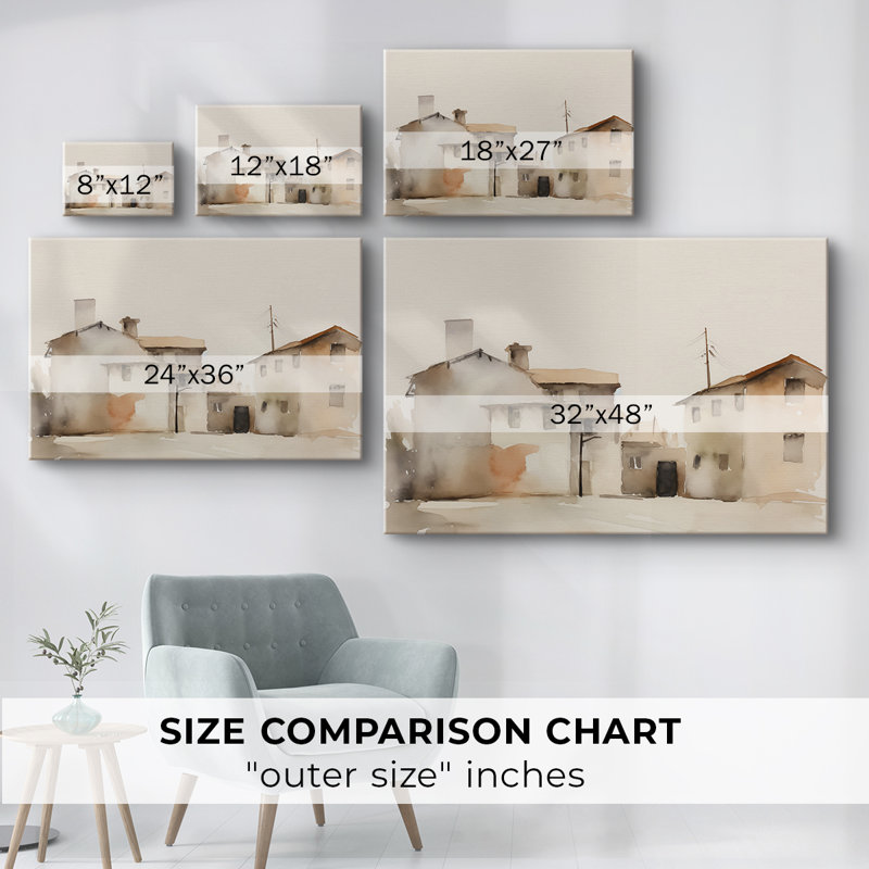 Paysages rétro-XXXII - Cavas enveloppés de galerie, 24 x 36