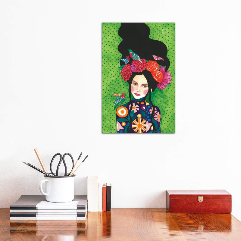 «Best Kept Secret» par Hülya zdemir - impression d'art graphique, H 18 po x l 12 po x 1,5 po, Toile tendue