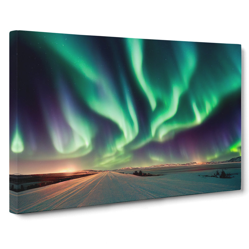 Entrancing Northern Lights - Wrapped Canvas Print, 50cm H x 76cm W x 3cm D