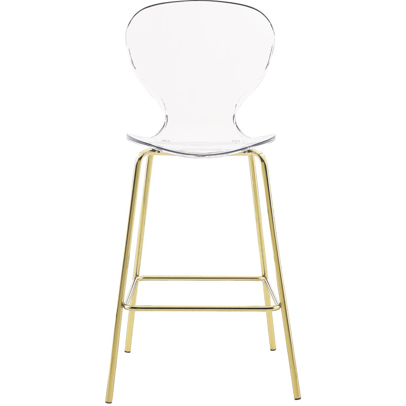 Eudora Counter Stool with Metal Frame, Gold