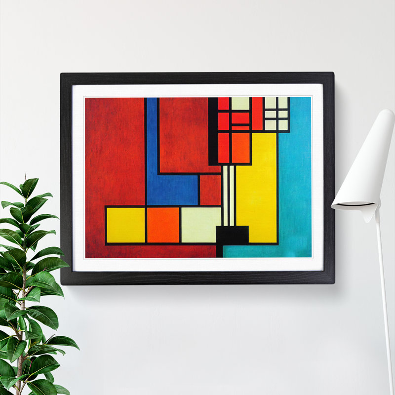 Cubism Abstract Vol.3 - Framed Print, Black, 46cm H x 64cm W x 2cm D