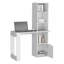 Bureau d'ordinateur avec 1 armoire et bibliothèque à 4 niveaux-1661336059