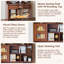 Bureau d'ordinateur avec bureau pivotant à 90 degrés