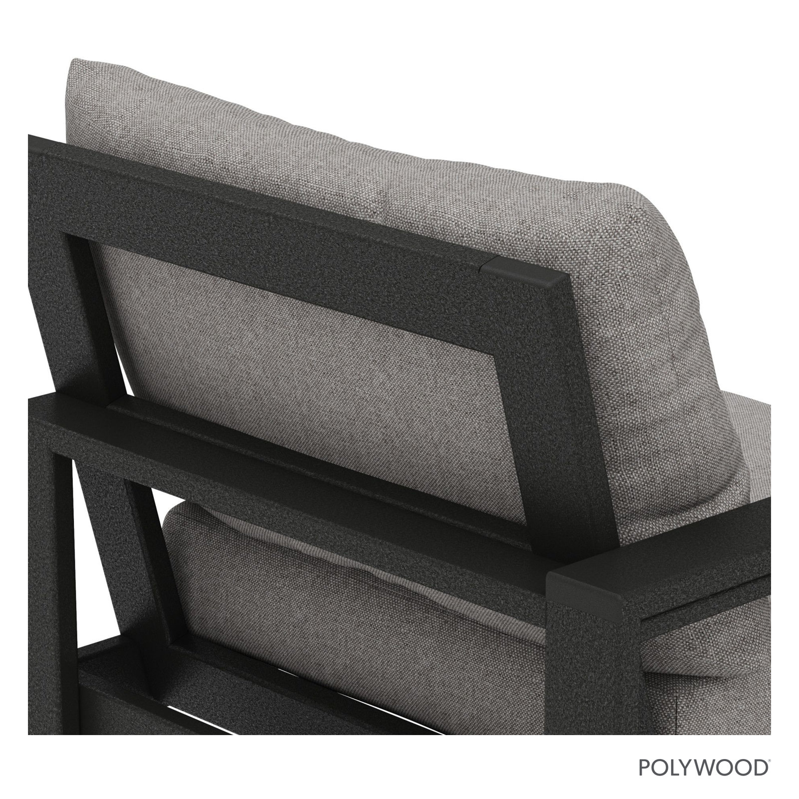 Edge Patio Lounge Chair, Gray Mist, Black