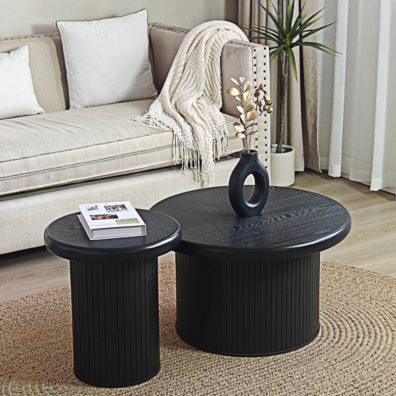 Ensemble de tables basses rondes