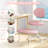Upholstered Office Chair Ergonomic Cross-Legged Desk Chair with Lumbar Support and Wheels Meditation Chair-349671578