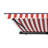 Semi-Cassette Patio Awning with LED Lights - Moroccan Collection -54833125-54833135